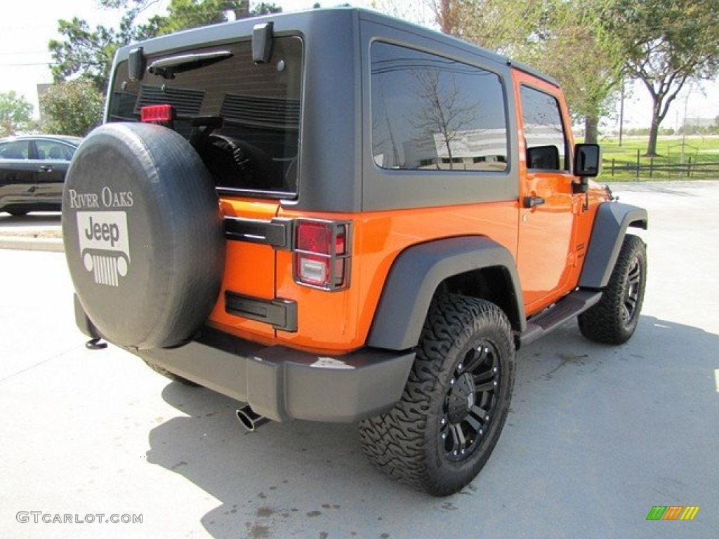 2012 Wrangler Sport 4x4 - Crush Orange / Black photo #10