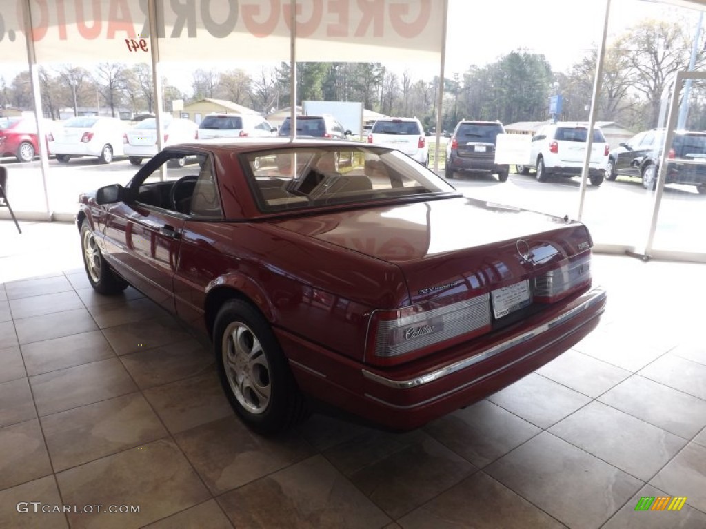 1993 Allante Convertible - Pearl Red / Natural Beige photo #3