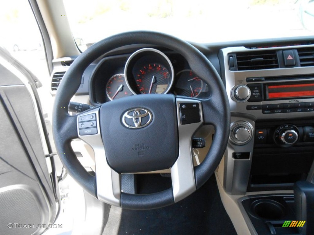 2013 4Runner SR5 - Blizzard White Pearl / Sand Beige Leather photo #32