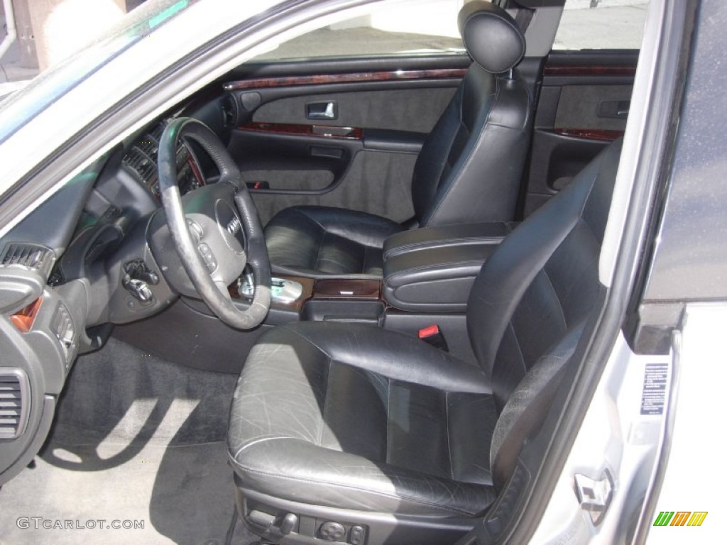 Sabre Black Interior 2003 Audi A8 L 4.2 quattro Photo #78637983