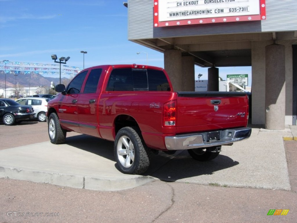 2006 Ram 1500 SLT Quad Cab 4x4 - Flame Red / Medium Slate Gray photo #9