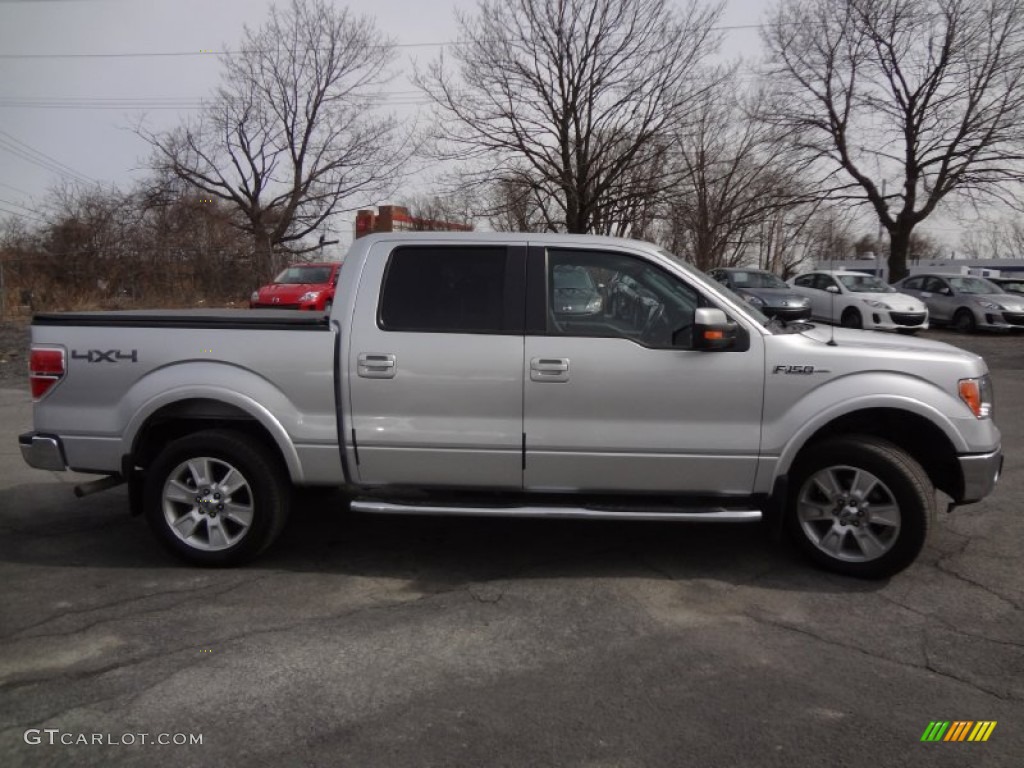 2010 F150 Lariat SuperCrew 4x4 - Ingot Silver Metallic / Black photo #4