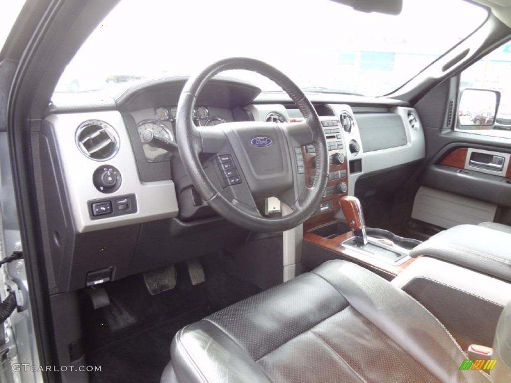2010 F150 Lariat SuperCrew 4x4 - Ingot Silver Metallic / Black photo #12