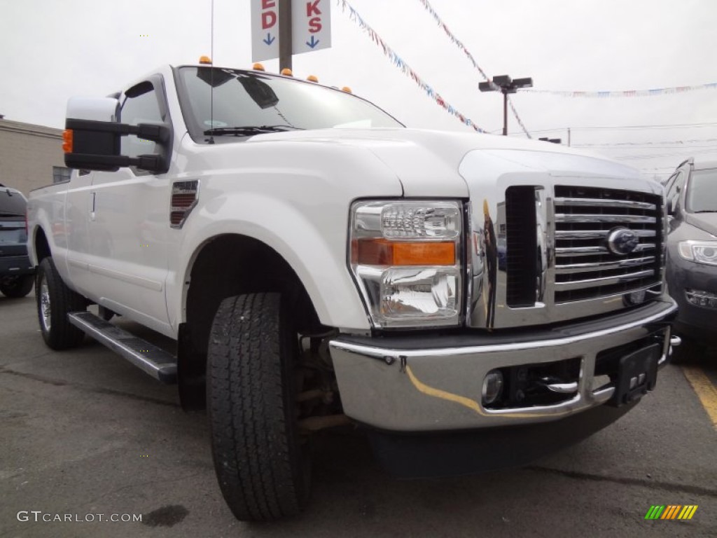 2010 F350 Super Duty Lariat SuperCab 4x4 - Oxford White / Ebony photo #3