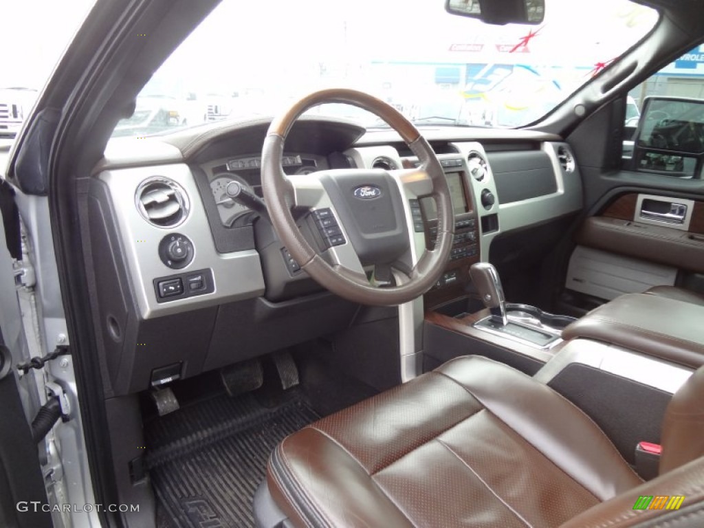 Sienna Brown Leather/Black Interior 2009 Ford F150 Platinum SuperCrew 4x4 Photo #78638997