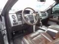 2009 Ford F150 Sienna Brown Leather/Black Interior Interior Photo