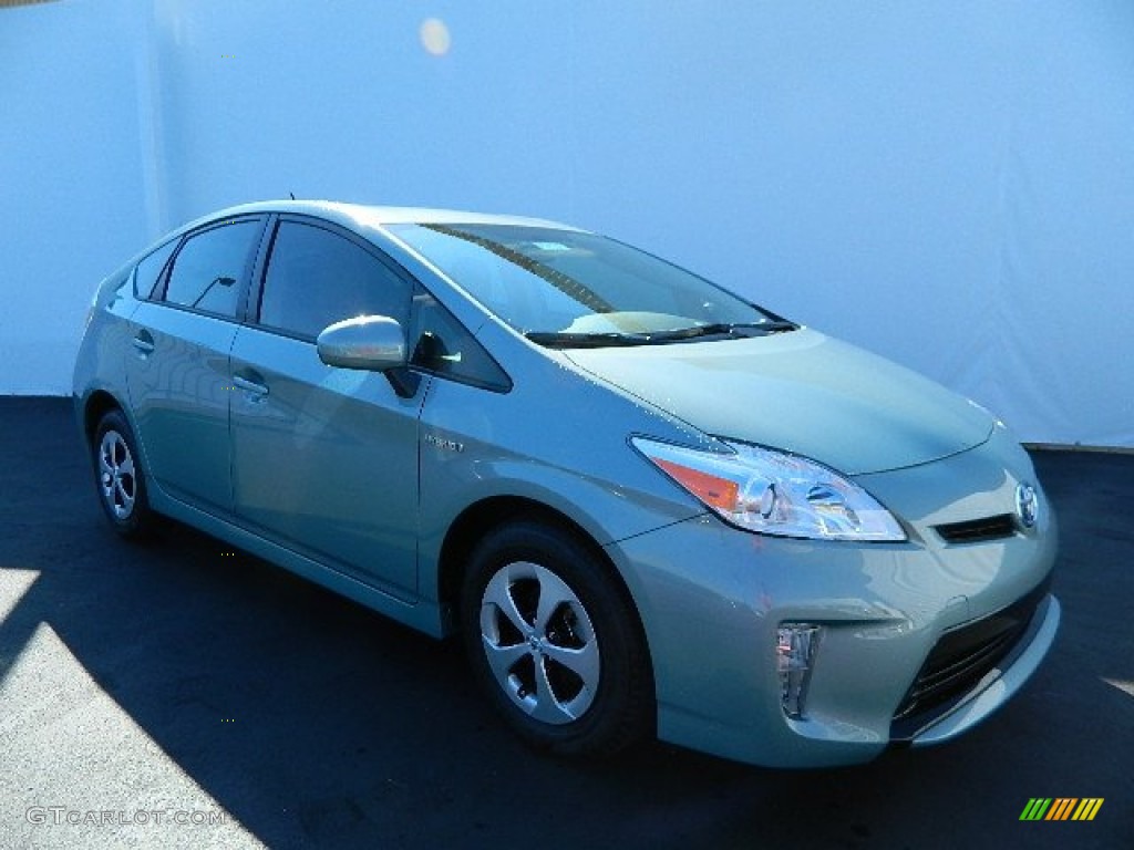 2013 Prius Three Hybrid - Sea Glass Pearl / Bisque photo #1