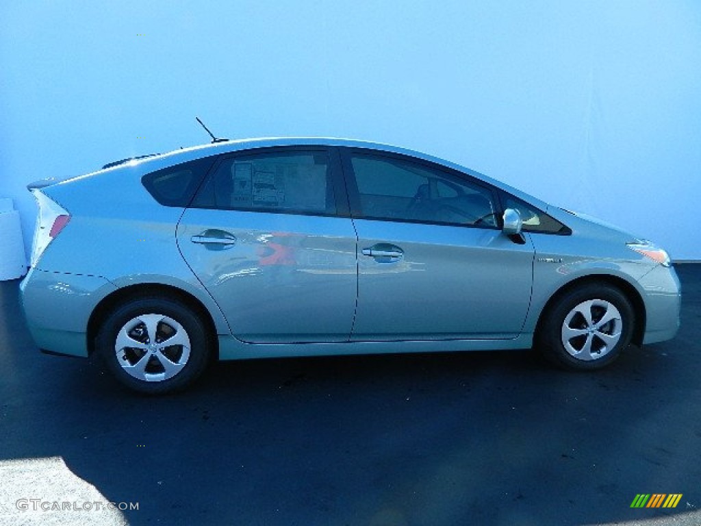 2013 Prius Three Hybrid - Sea Glass Pearl / Bisque photo #2