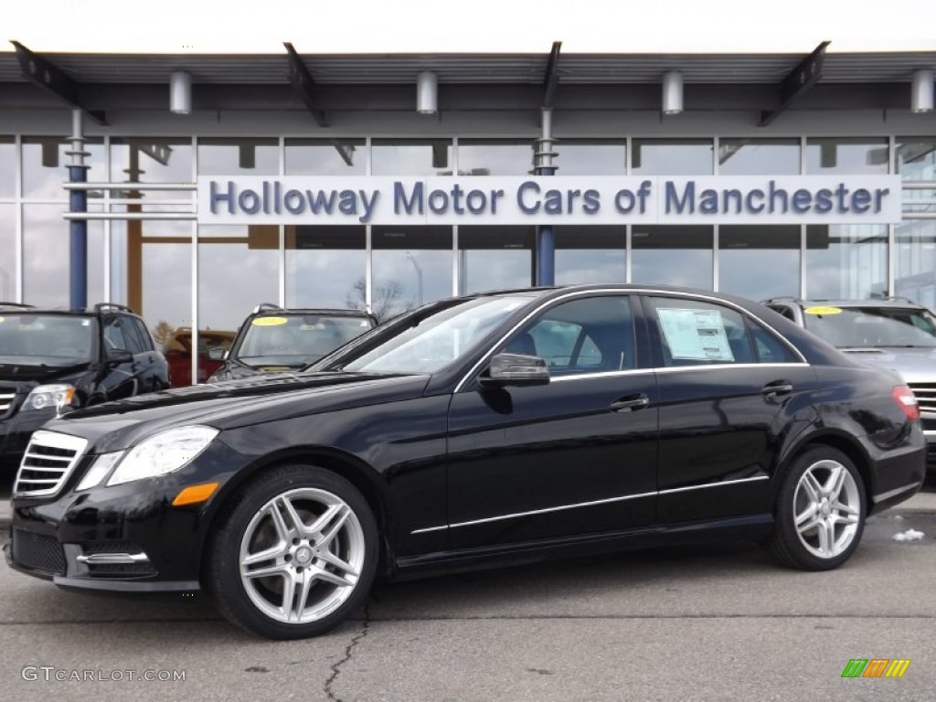 2013 E 350 4Matic Sedan - Black / Black photo #1