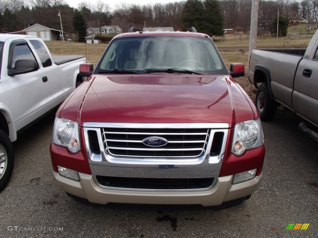 2008 Explorer Eddie Bauer 4x4 - Dark Cherry Metallic / Camel photo #2