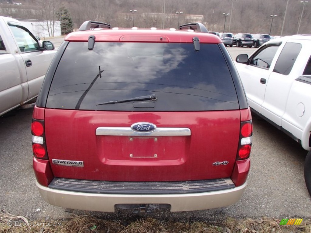 2008 Explorer Eddie Bauer 4x4 - Dark Cherry Metallic / Camel photo #5