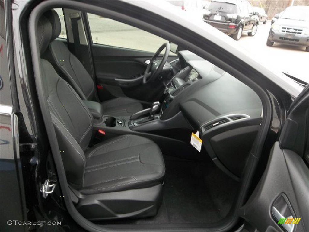 Charcoal Black Interior 2013 Ford Focus Titanium Hatchback Photo #78643836