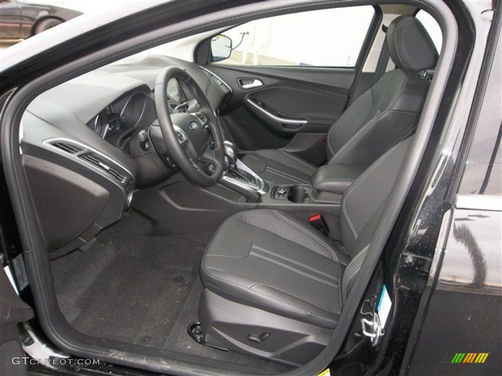 Charcoal Black Interior 2013 Ford Focus Titanium Hatchback Photo #78643957