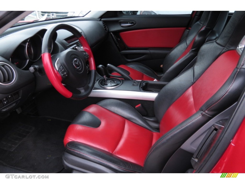 Black/Red Interior 2004 Mazda RX-8 Sport Photo #78645303