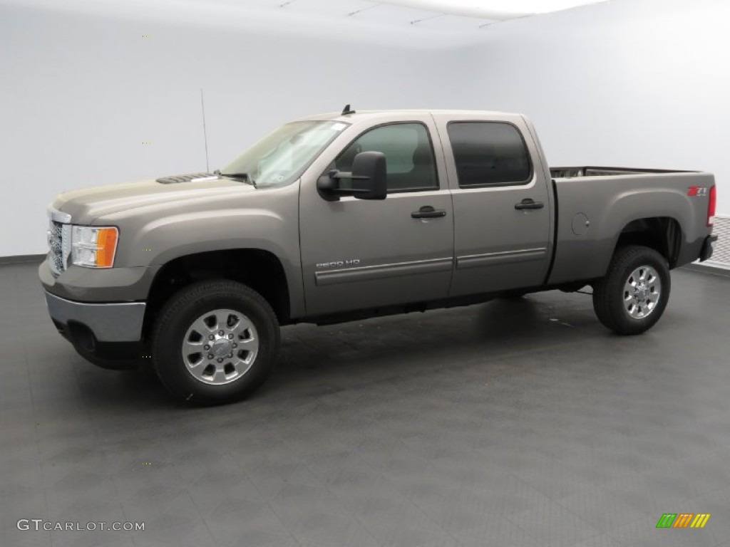 Steel Gray Metallic 2013 GMC Sierra 2500HD SLE Crew Cab 4x4 Exterior Photo #78645511