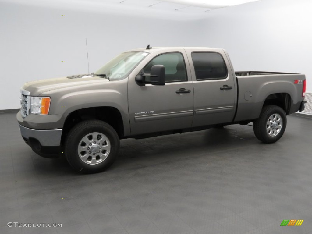 2013 Sierra 2500HD SLE Crew Cab 4x4 - Steel Gray Metallic / Ebony photo #1