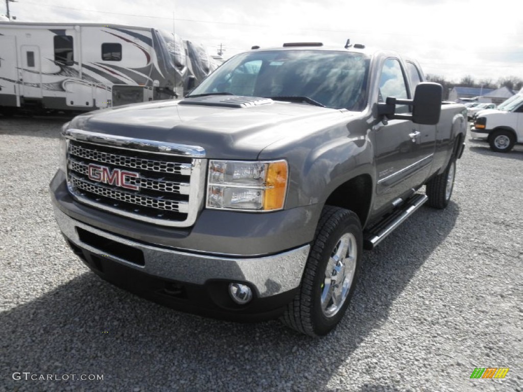 Steel Gray Metallic 2013 GMC Sierra 2500HD SLE Extended Cab 4x4 Exterior Photo #78645584