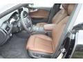 2013 Audi A7 Nougat Brown Interior Front Seat Photo