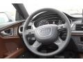 2013 Audi A7 Nougat Brown Interior Steering Wheel Photo