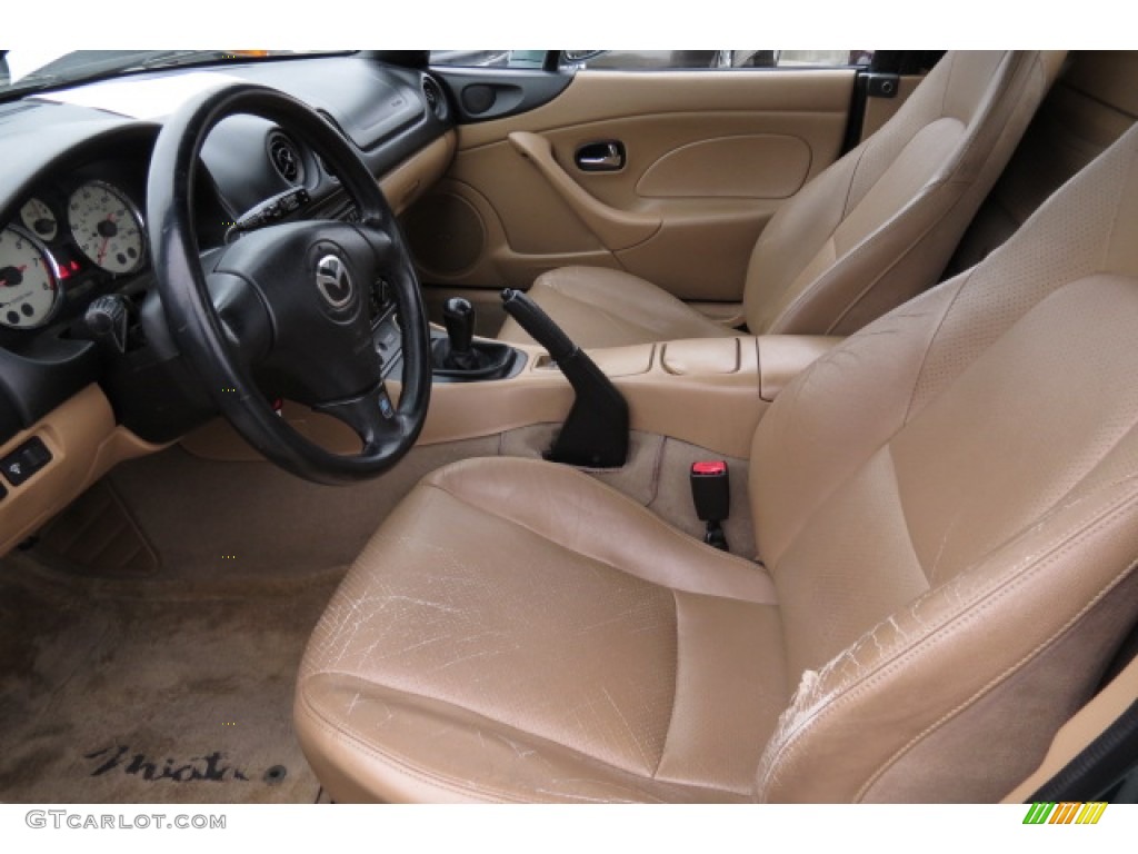 Tan Interior 2001 Mazda MX-5 Miata LS Roadster Photo #78645898