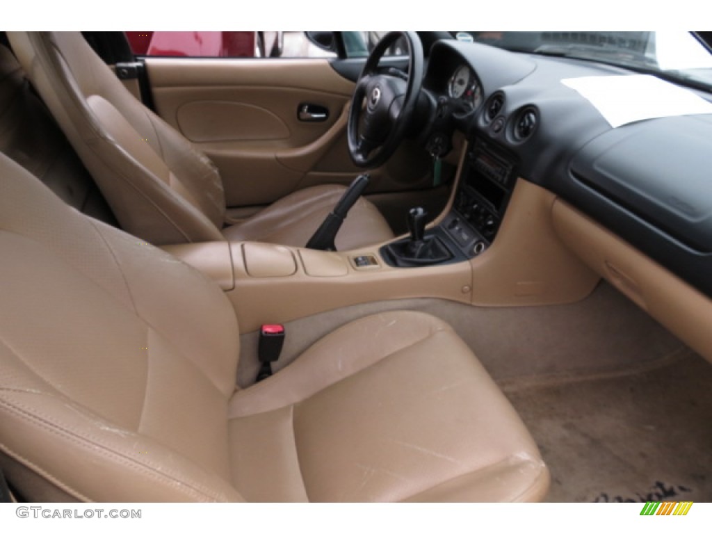 Tan Interior 2001 Mazda MX-5 Miata LS Roadster Photo #78645915