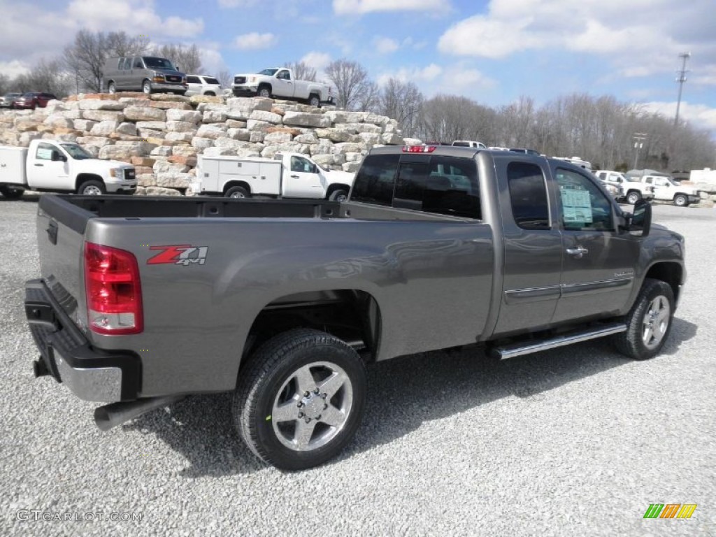 Steel Gray Metallic 2013 GMC Sierra 2500HD SLE Extended Cab 4x4 Exterior Photo #78646084