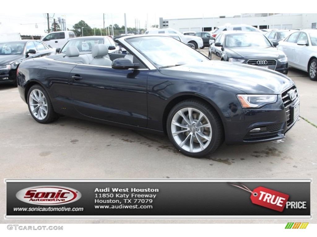 2013 A5 2.0T Cabriolet - Moonlight Blue Metallic / Titanium Grey/Steel Grey photo #1