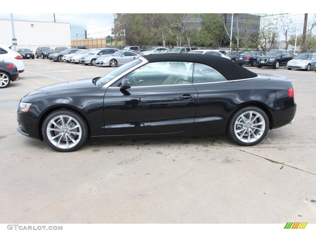 Phantom Black Pearl Effect 2013 Audi A5 2.0T quattro Cabriolet Exterior Photo #78649063