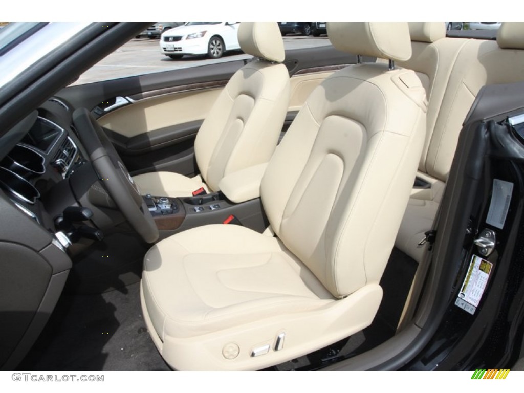 Velvet Beige/Moor Brown Interior 2013 Audi A5 2.0T quattro Cabriolet Photo #78649394