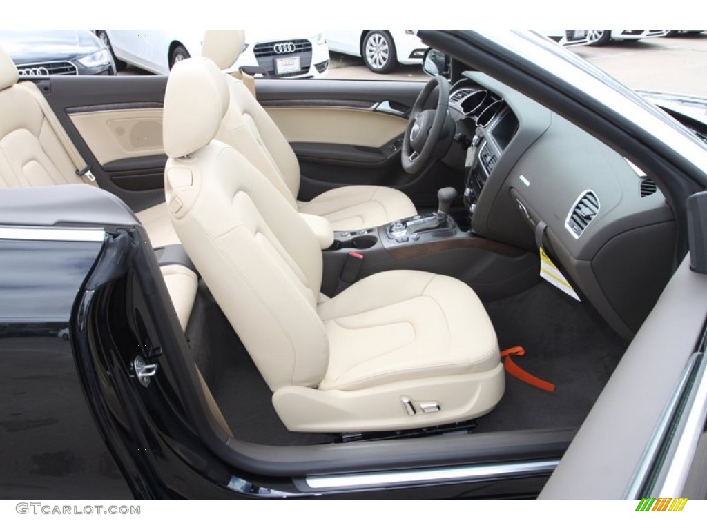 Velvet Beige/Moor Brown Interior 2013 Audi A5 2.0T quattro Cabriolet Photo #78649616