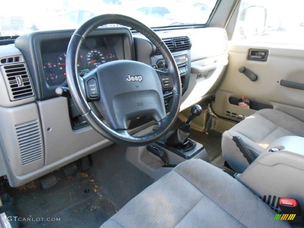 Khaki Interior 2005 Jeep Wrangler Sport 4x4 Photo #78650146