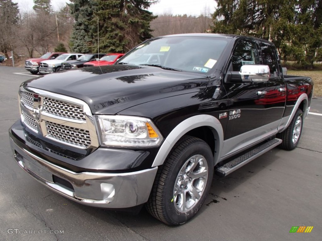 Black 2013 Ram 1500 Laramie Quad Cab 4x4 Exterior Photo #78650733