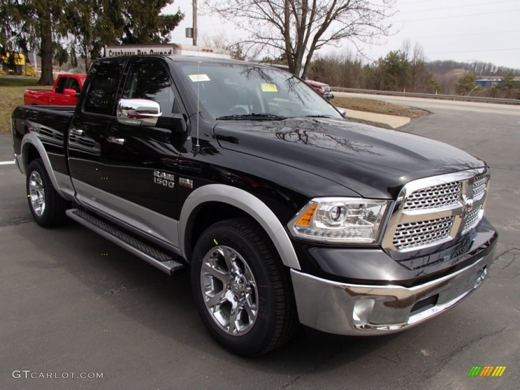 Black 2013 Ram 1500 Laramie Quad Cab 4x4 Exterior Photo #78650785