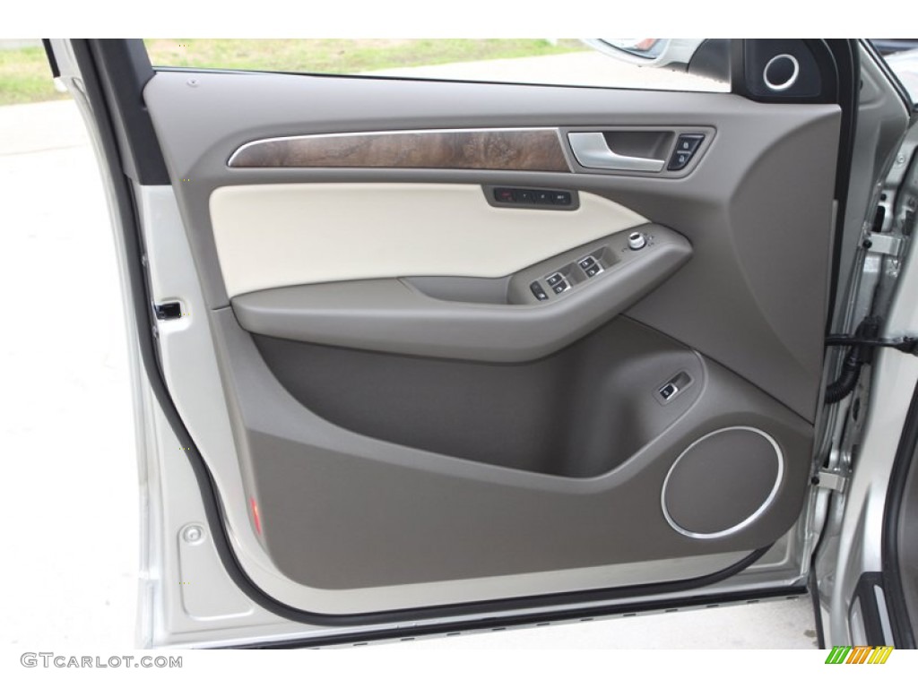 2013 Audi Q5 3.0 TFSI quattro Pistachio Beige Door Panel Photo #78650925