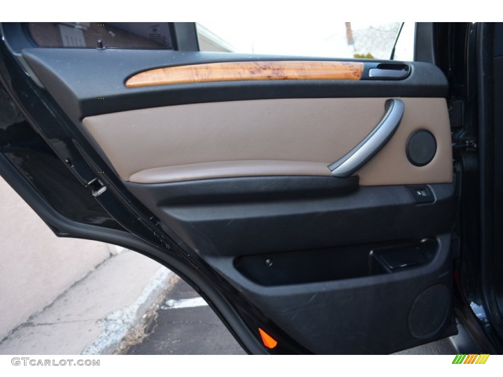 2006 BMW X5 4.4i Truffle Brown Dakota Leather Door Panel Photo #78651166