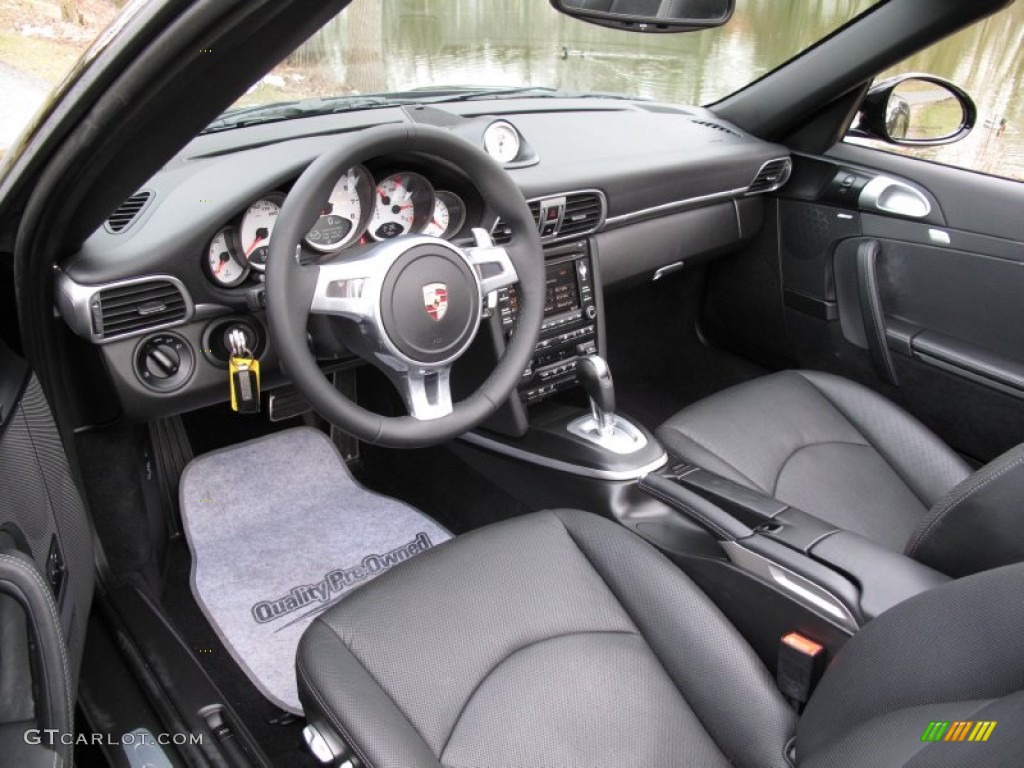 Black Interior 2012 Porsche 911 Carrera S Cabriolet Photo #78651876