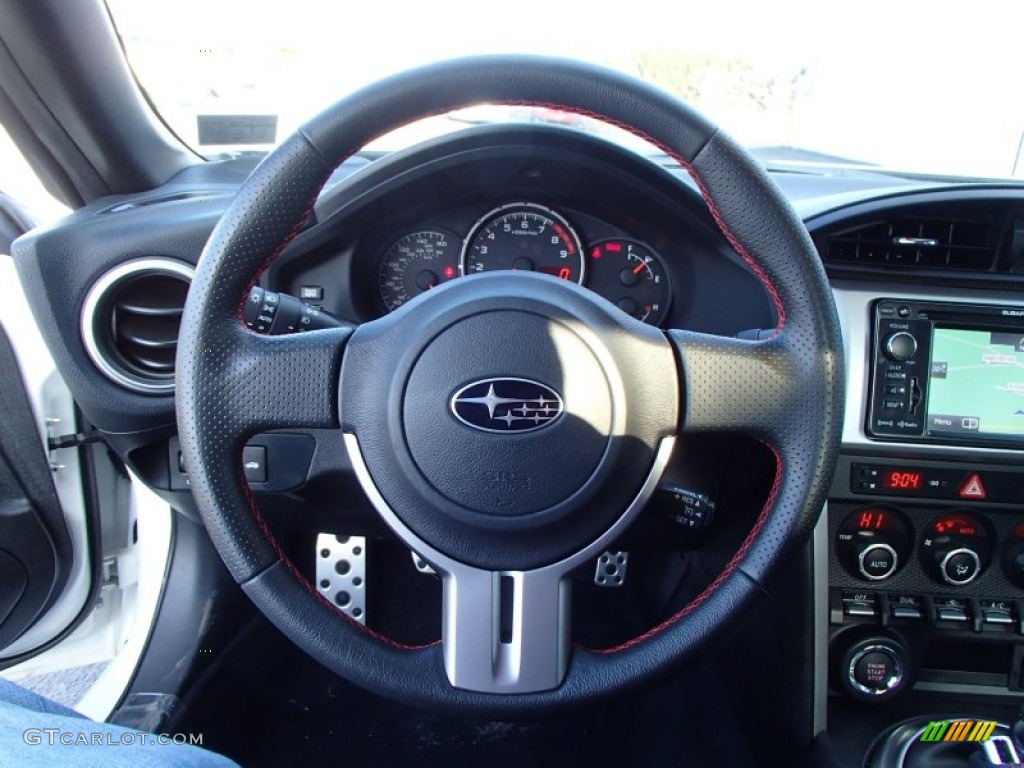 2013 Subaru BRZ Limited Black Leather/Alcantara Steering Wheel Photo #78652066