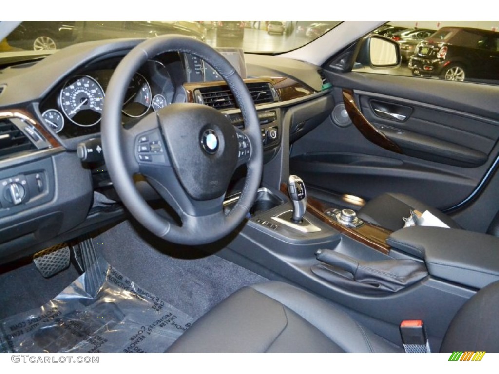 Black Interior 2013 BMW 3 Series 335i Sedan Photo #78654370