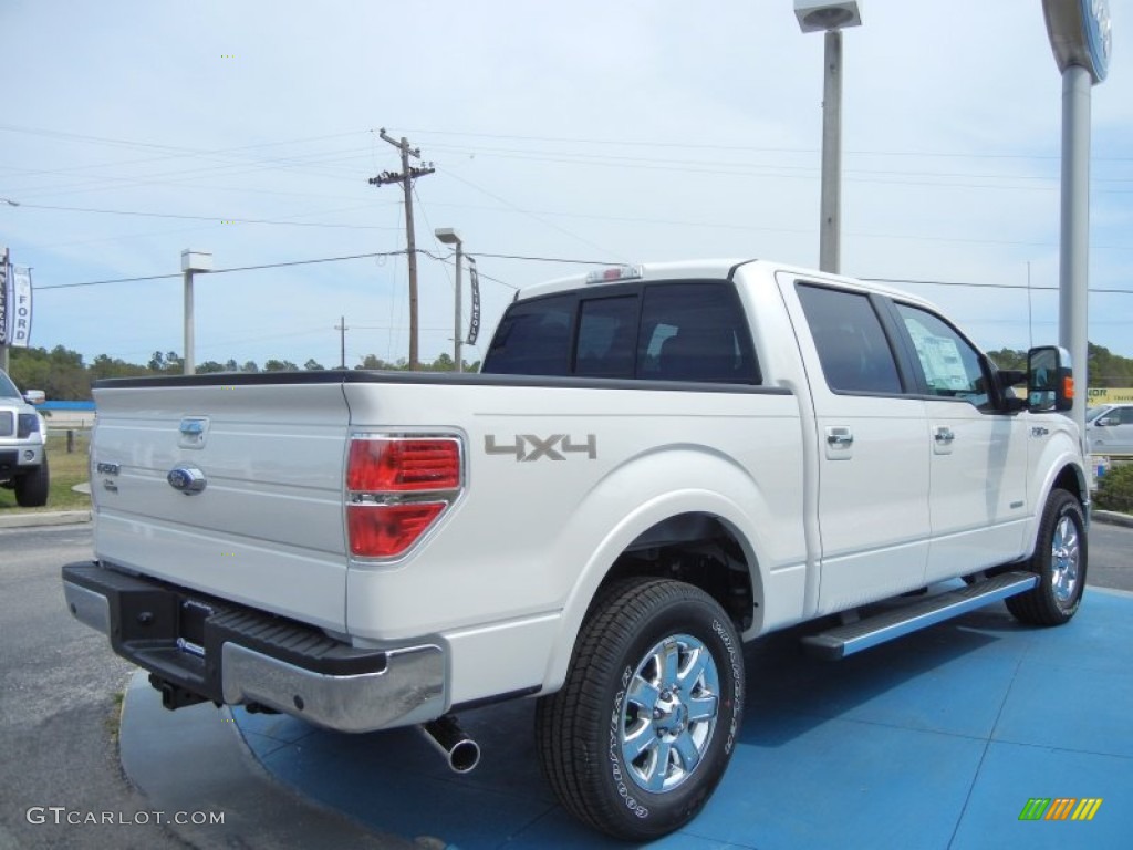 White Platinum Metallic Tri-Coat 2013 Ford F150 Lariat SuperCrew 4x4 Exterior Photo #78654527