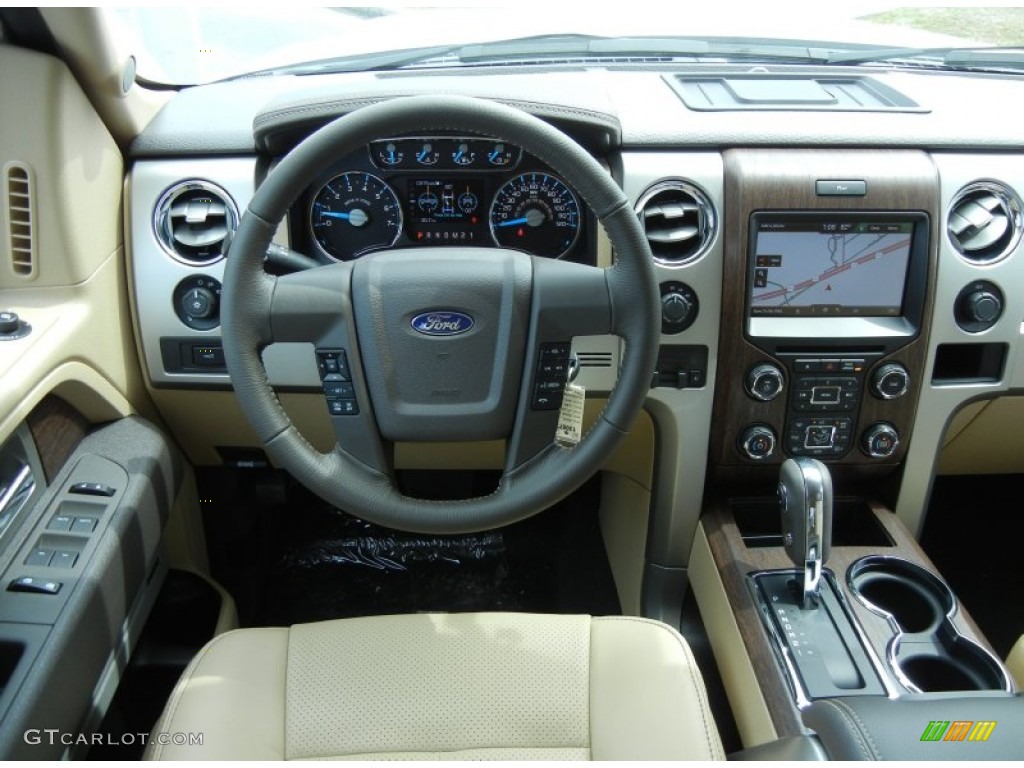 2013 Ford F150 Lariat SuperCrew 4x4 Adobe Dashboard Photo #78654658