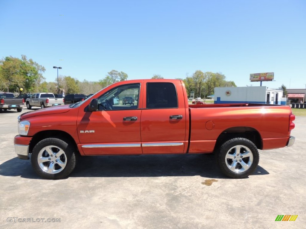 Sunburst Orange Pearl 2008 Dodge Ram 1500 Big Horn Edition Quad Cab 4x4 Exterior Photo #78655138