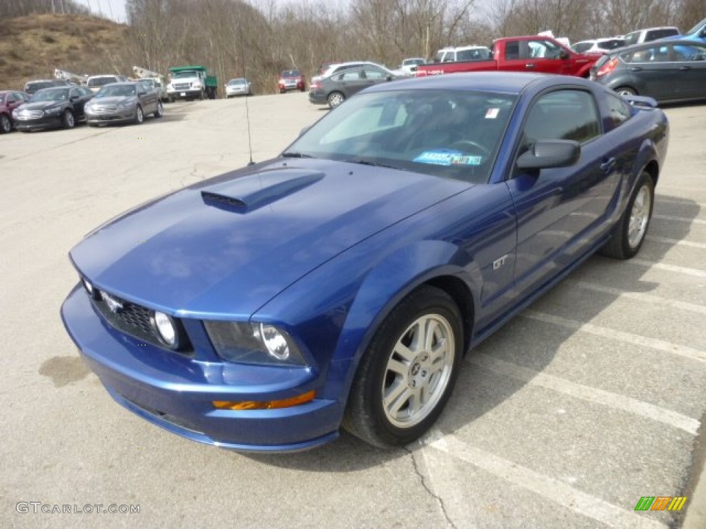 2007 Mustang GT Premium Coupe - Vista Blue Metallic / Dark Charcoal photo #4
