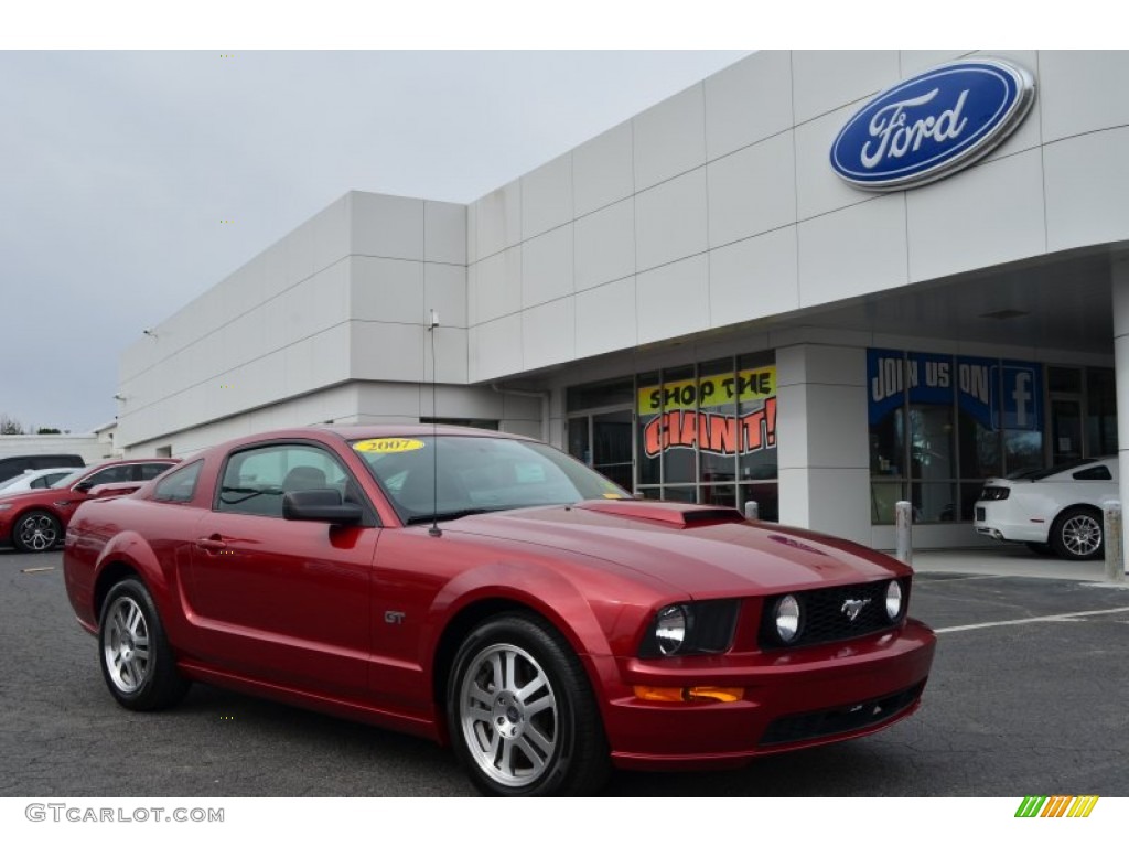 Redfire Metallic 2007 Ford Mustang GT Premium Coupe Exterior Photo #78657961