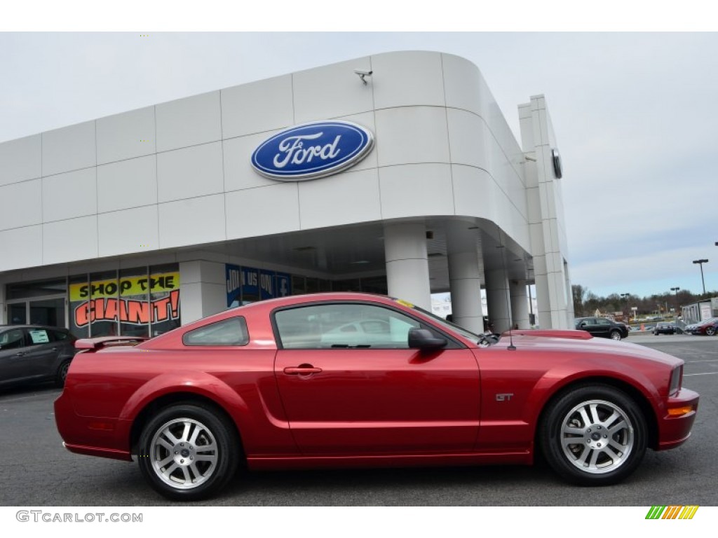 Redfire Metallic 2007 Ford Mustang GT Premium Coupe Exterior Photo #78657976