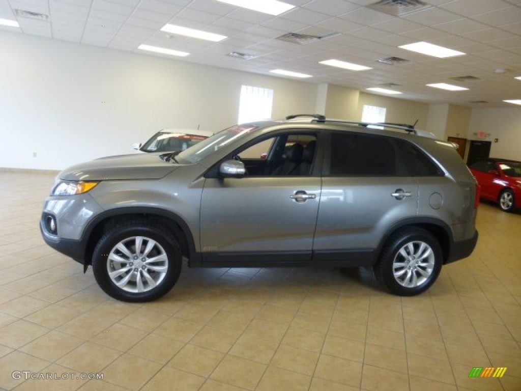 Titanium Silver 2011 Kia Sorento EX AWD Exterior Photo #78658032