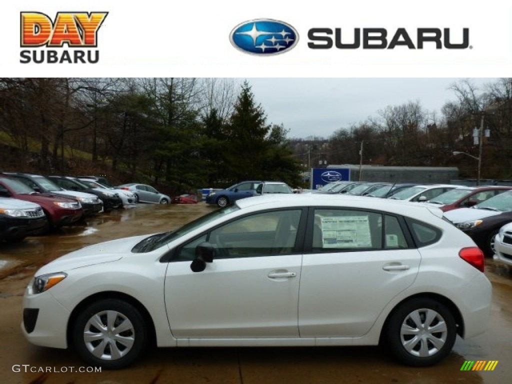 2013 Impreza 2.0i 5 Door - Satin White Pearl / Ivory photo #1