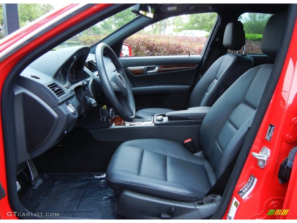 Black Interior 2010 Mercedes-Benz C 300 Sport Photo #78659081