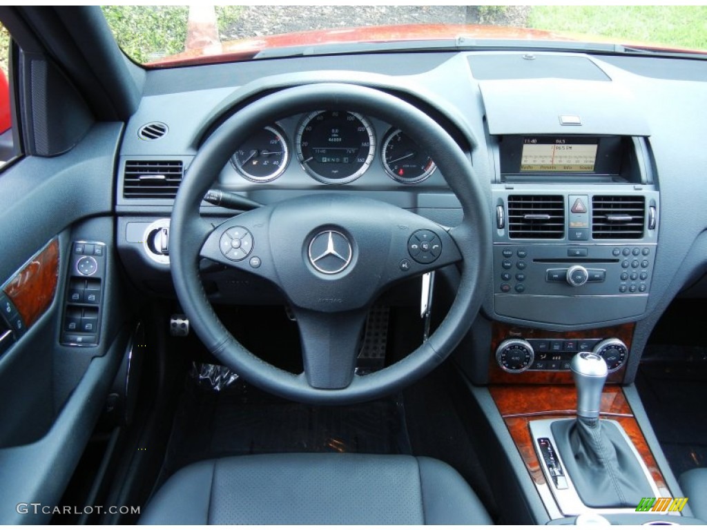 2010 Mercedes-Benz C 300 Sport Black Steering Wheel Photo #78659266