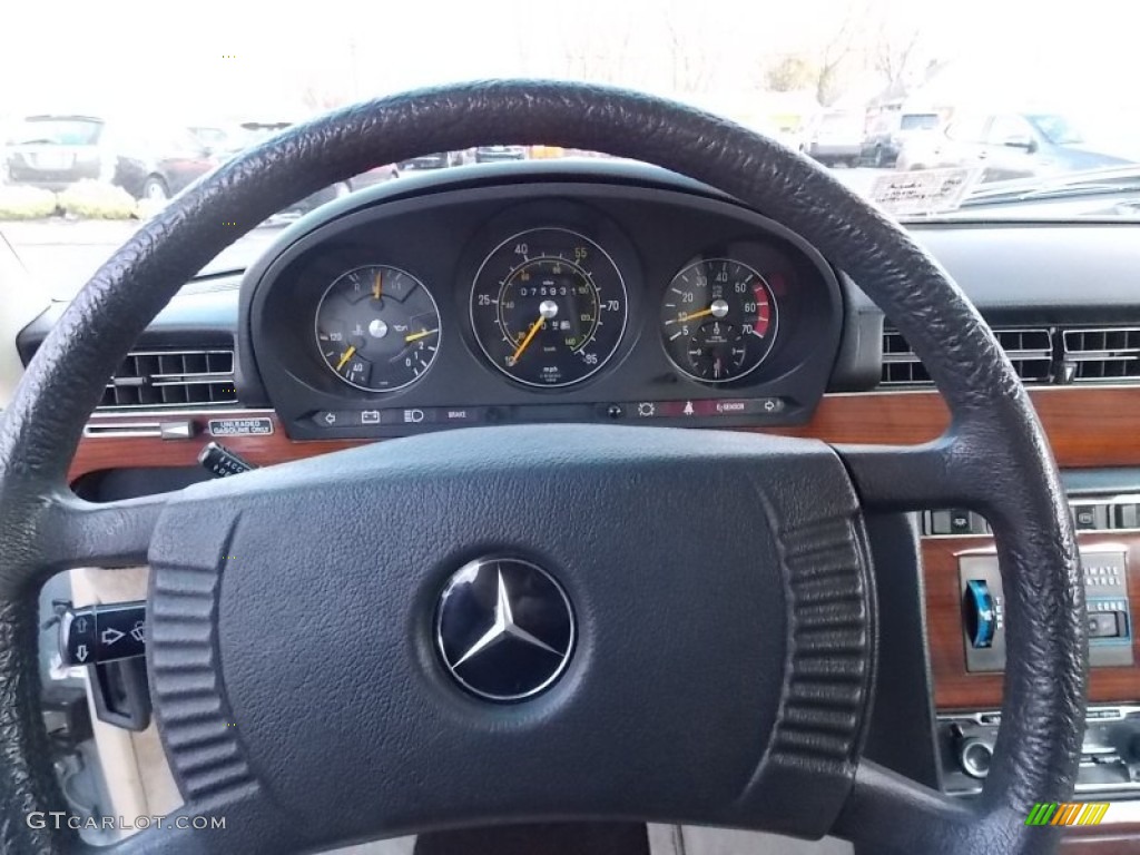 1980 Mercedes-Benz S Class 450 SEL Beige Steering Wheel Photo #78663424