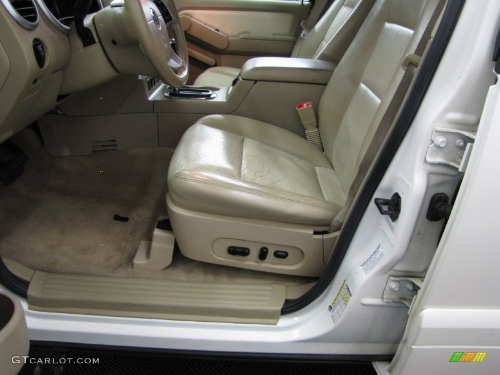 2007 Mountaineer Premier AWD - White Chocolate Tri Coat / Camel photo #9